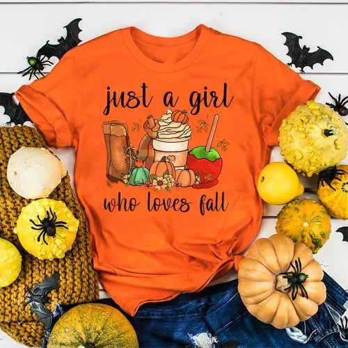 Just A Girl Who Loves Fall Shirt