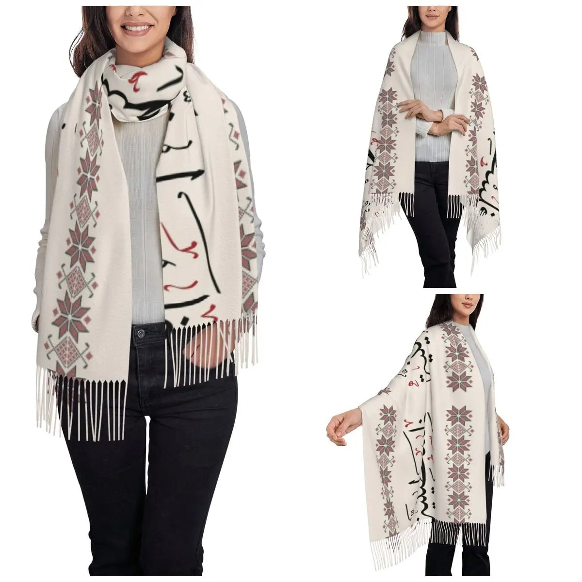 Arabic Folk Shawl Wrap - Palestine