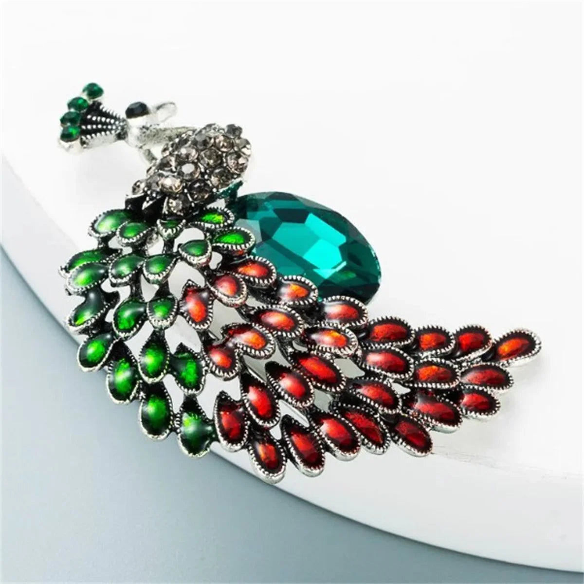 Personalized Peacock Brooch Beautiful and Elegant Pin