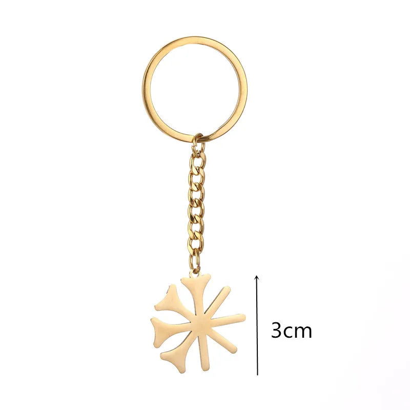 Stainless Steel Lalish Peacock Yezidi Keychain