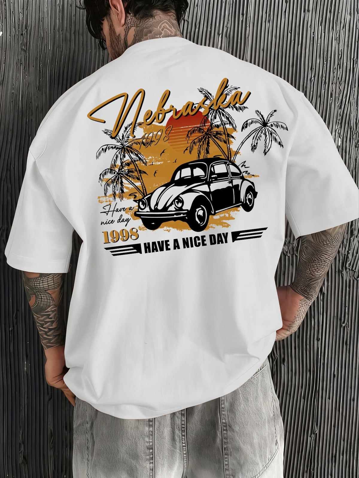 Men T-shirt Nebraska  Streetwear Casual