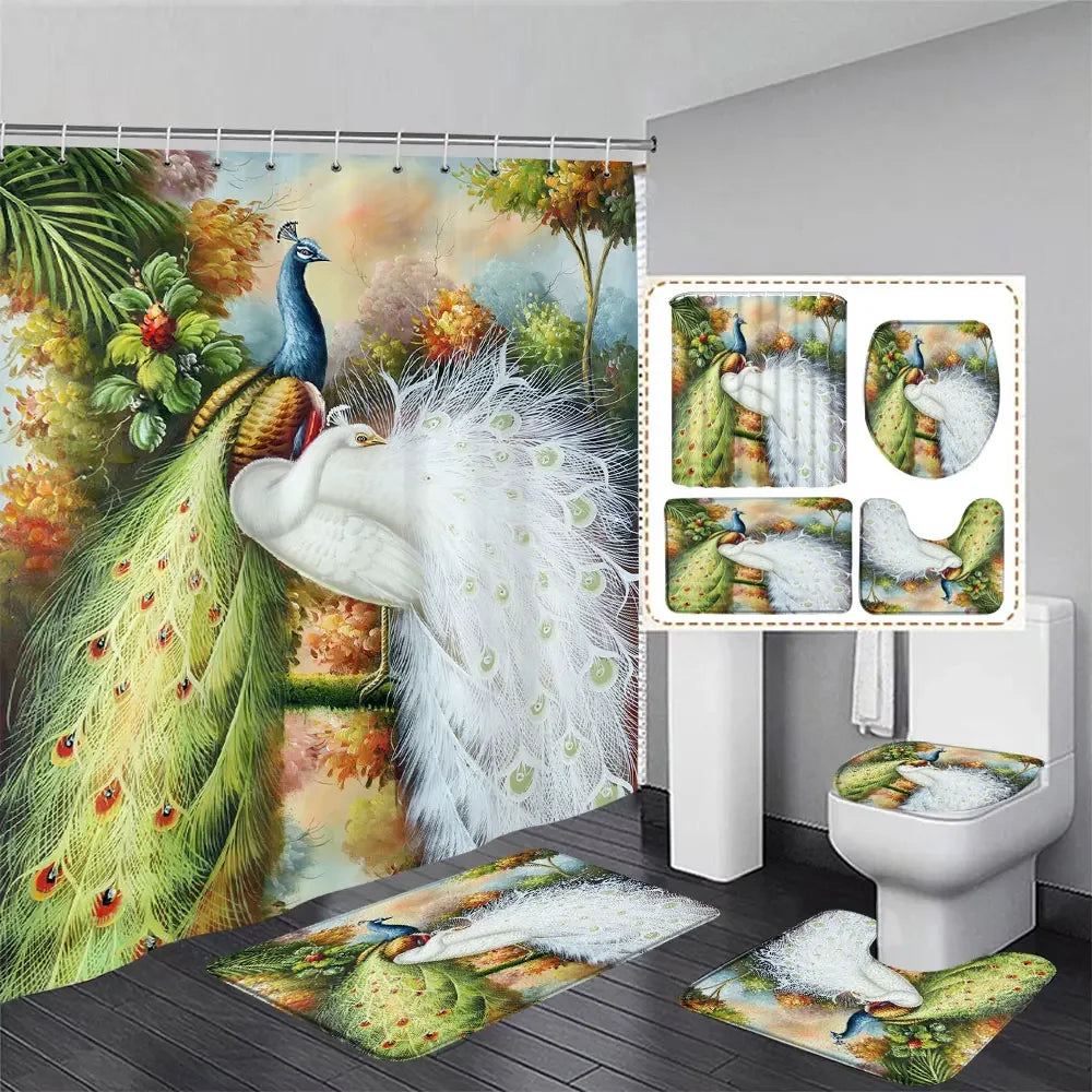 Peacock Bathroom Set