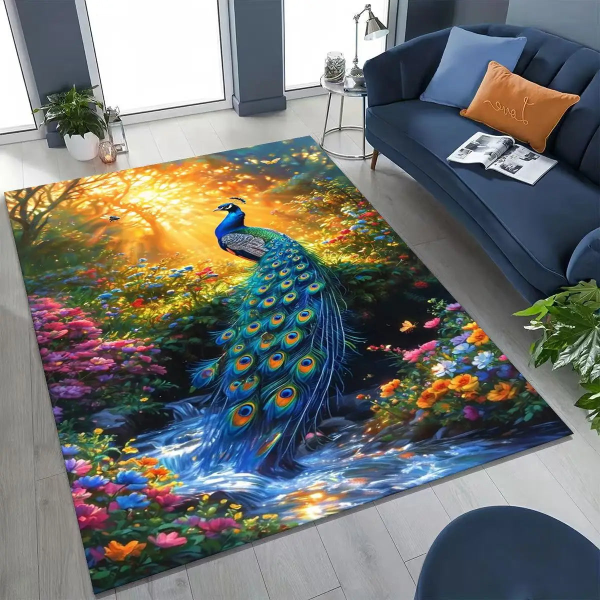 Peacock Rug Decor