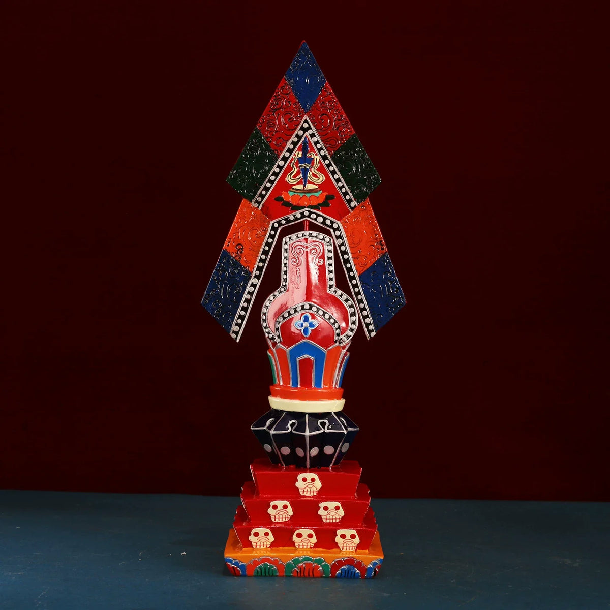 Nepali Resin Painted Dharma Doma Statue