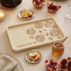 Rosh Hashanah Pomegranate Hebrew Text Silicone Mold Rectangular Decor