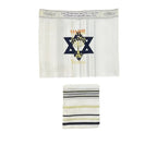 Messianic Tallit Menorah Print Prayer Shawl David Star Messiah Tallit Jerusalem