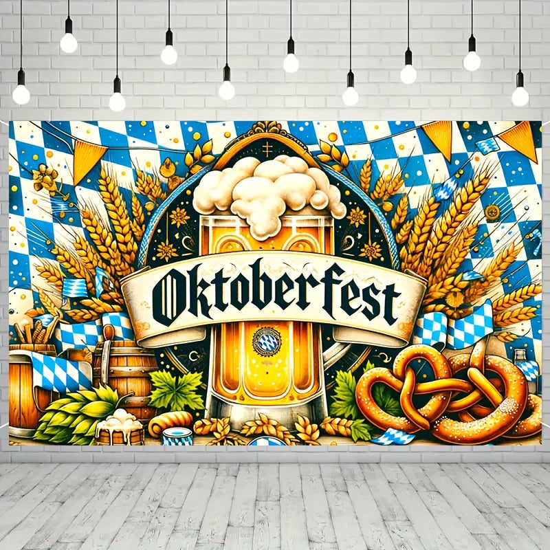 Oktoberfest theme banner 1 piece - Traditional German celebration background