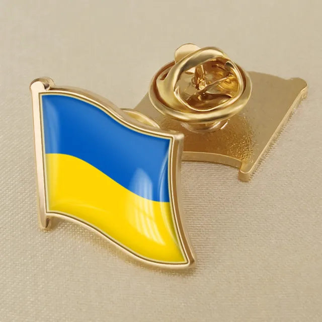 Ukrainian Map Emblem Pins