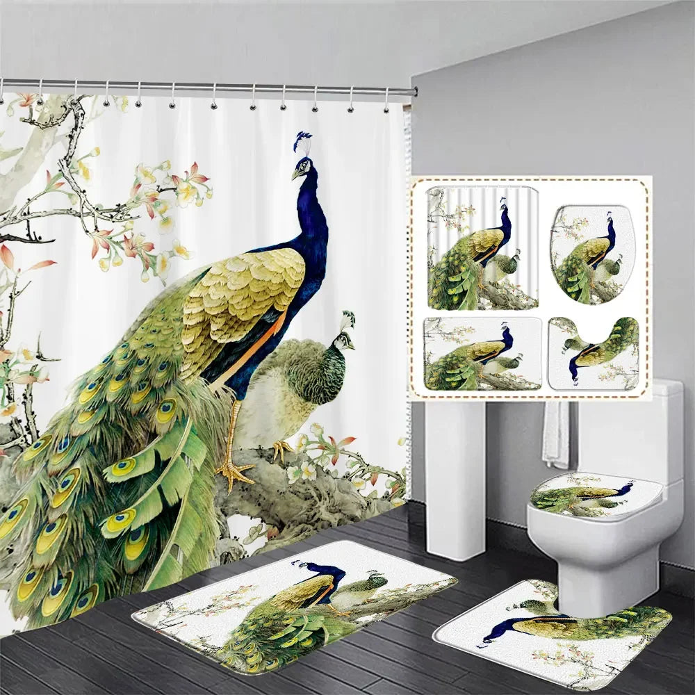 Peacock Bathroom Set