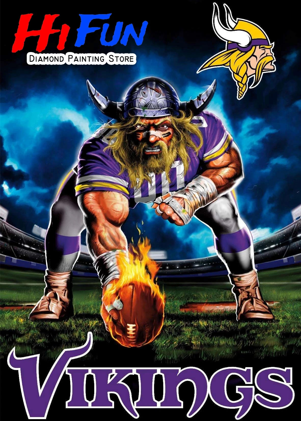 DIY Diamond Painting Football Team