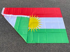 aerxemrbrae     90*150cm  علم كردستان  راية كردستان  علم كردي من البوليستر للتعليق والديكور المنزلي