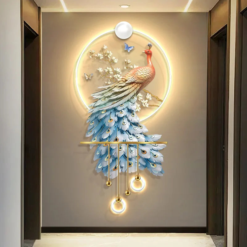 Modern Luxury Peacock Porch Light