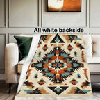 Native American Blanket with Geometric Tribal Patterns