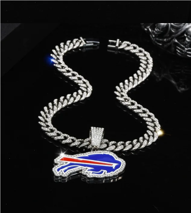 Pendant Necklace Hip-hop American Football Fans -Buffalo Bills