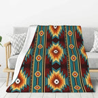Native American Navajo Boho Aztec Pattern Blanket