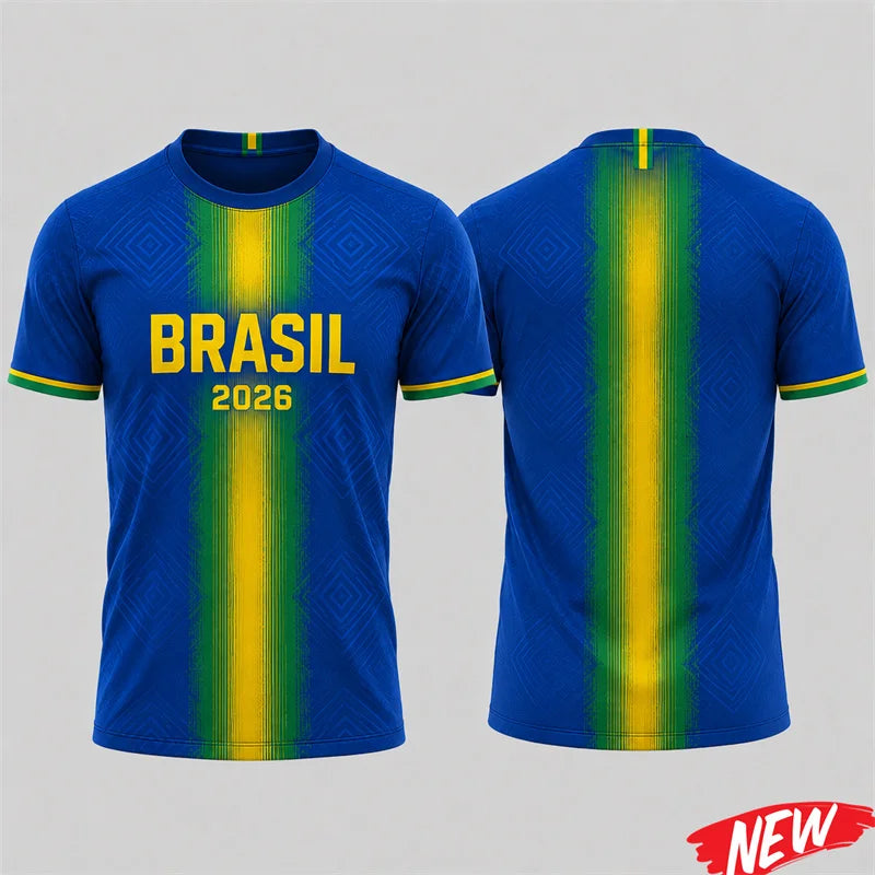 Brazil Graphic Men's T-Shirt Quick-Dry