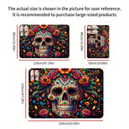 Mexican Day Of The Dead Skull Carpet Home Decor, Water-Resistant, Noni-Slip Floor Mat