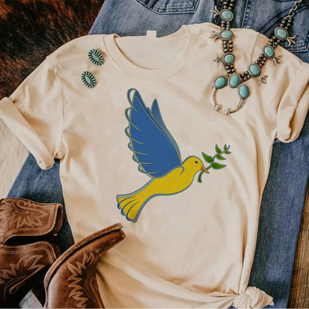 Ukraine T shirt women, female streetwear clothing