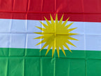 aerxemrbrae     90*150cm  علم كردستان  راية كردستان  علم كردي من البوليستر للتعليق والديكور المنزلي