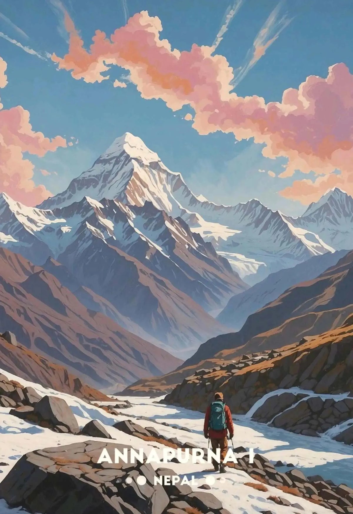 Stunning Mountain Landscape Posters Himalayan Nepal
