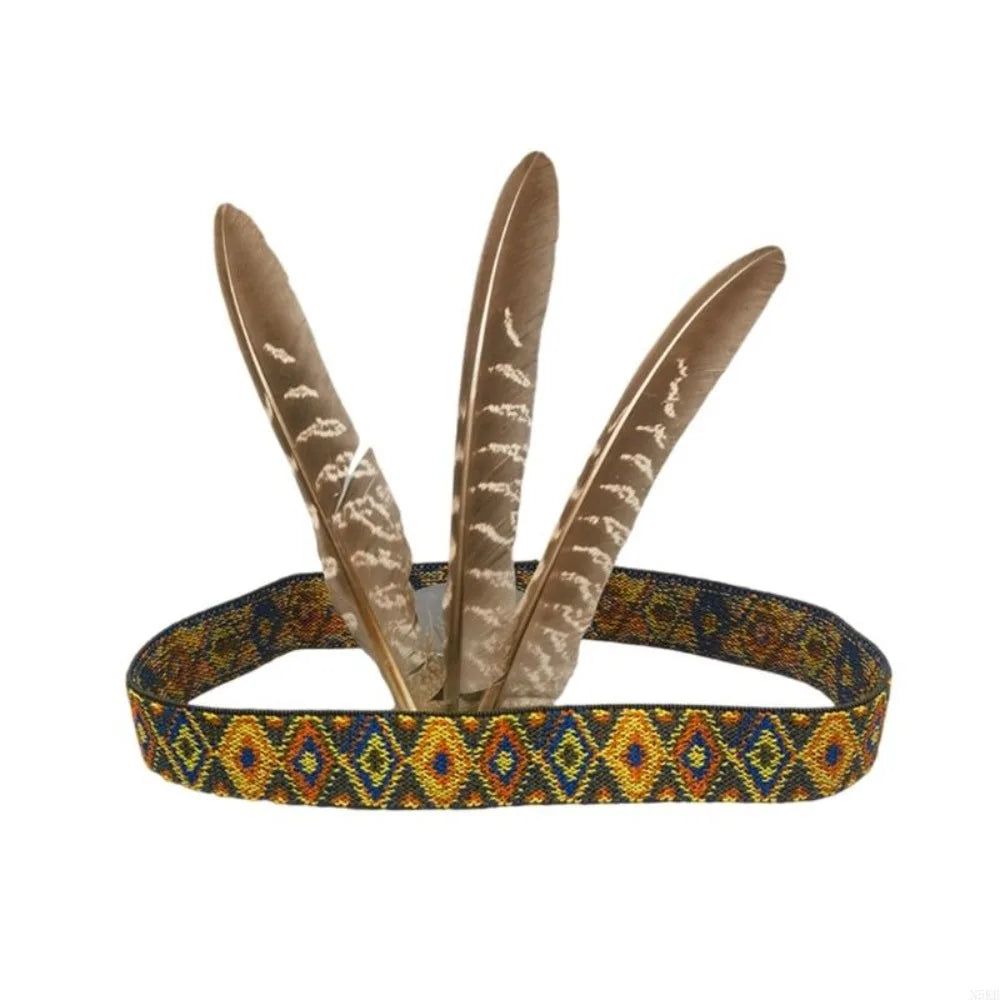 Decorative Ethnic Style Feathered Hairband