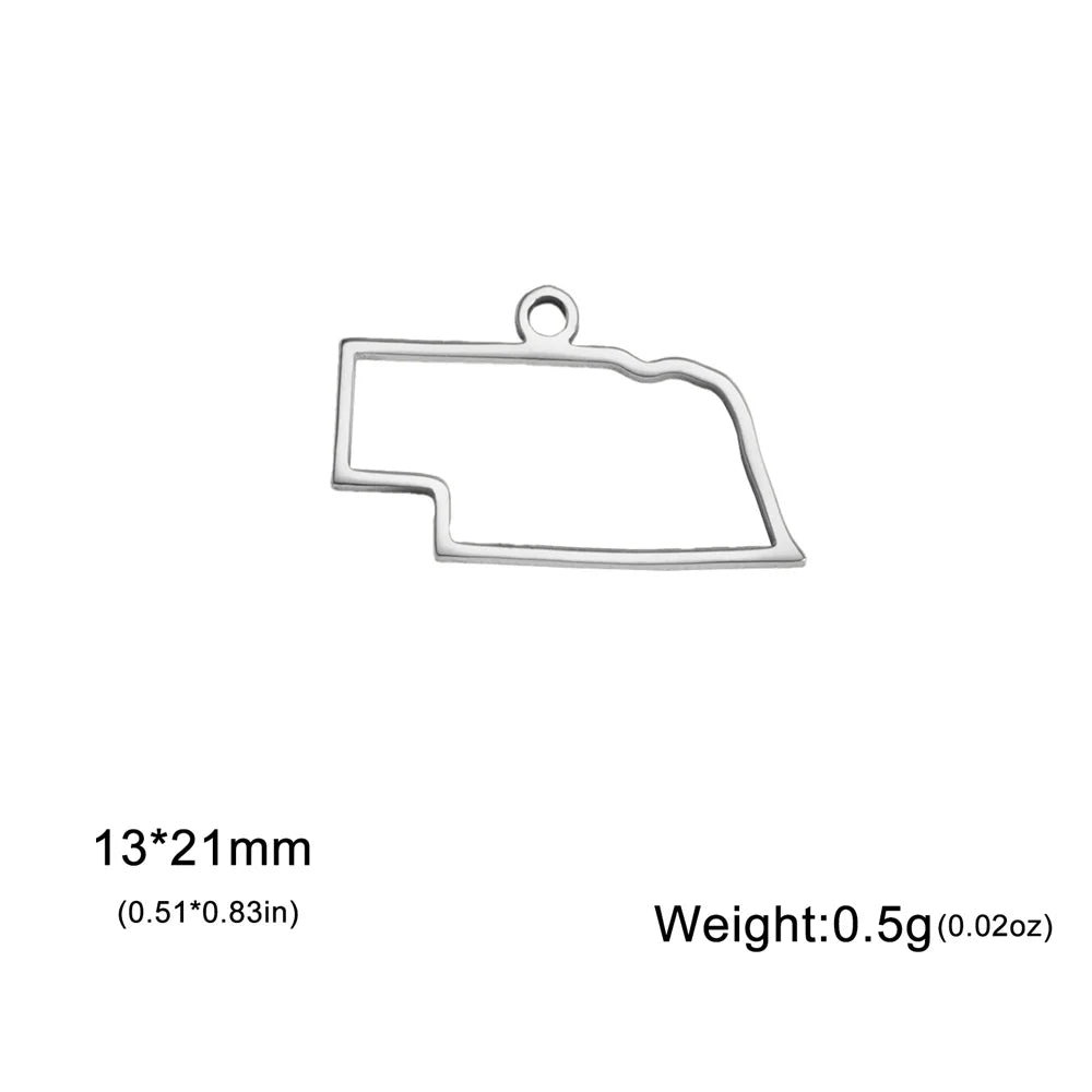 My Shape United States Map Pendent for Bracelet Necklace