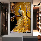 Golden Peacock Diamond Painting