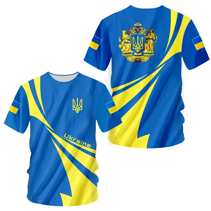 Ukraine Flag Camo Printed 3D