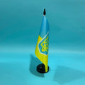 SKY FLAG مكتب علم صغير علم الرئاسة الأوكرانية 14x21 سم بوليستر علم أوكرانيا الوطني زينة مكتب أعلام