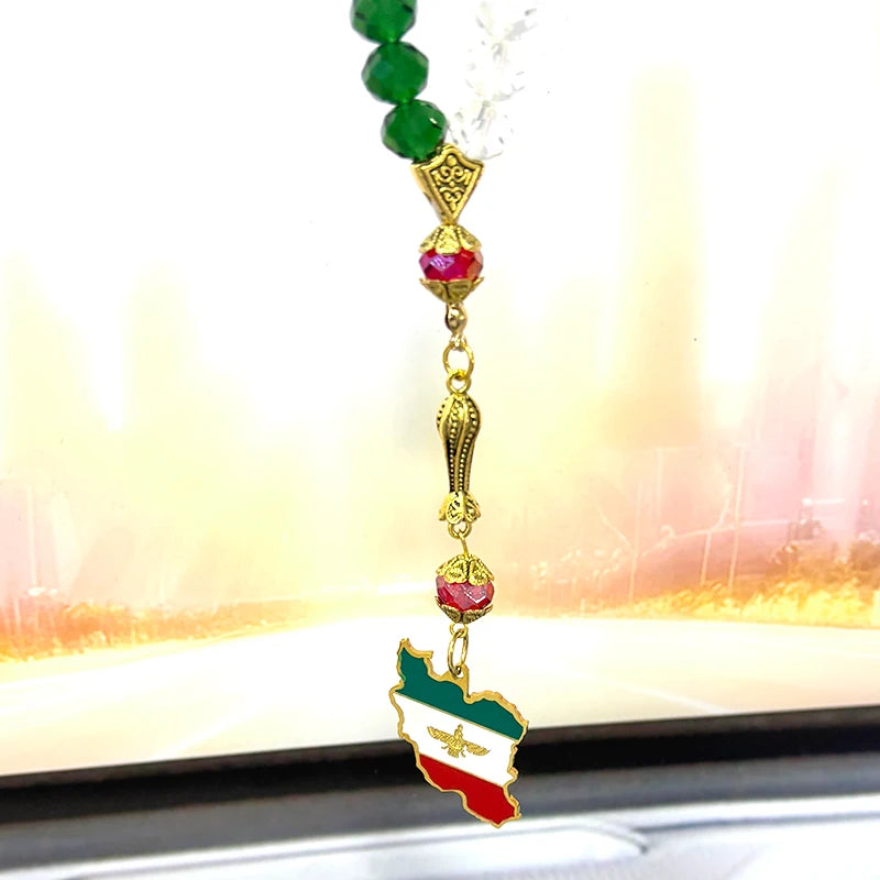 Iranian Flag Car Pendant