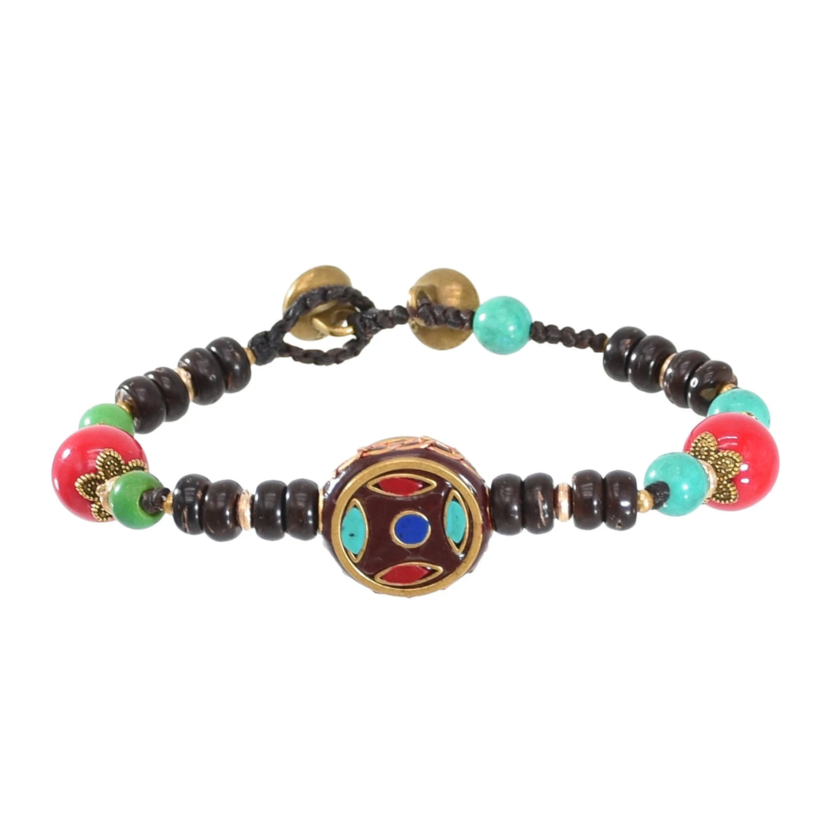 Vintage Tibetan Ethnic Colorful Stone Bead Bracelet