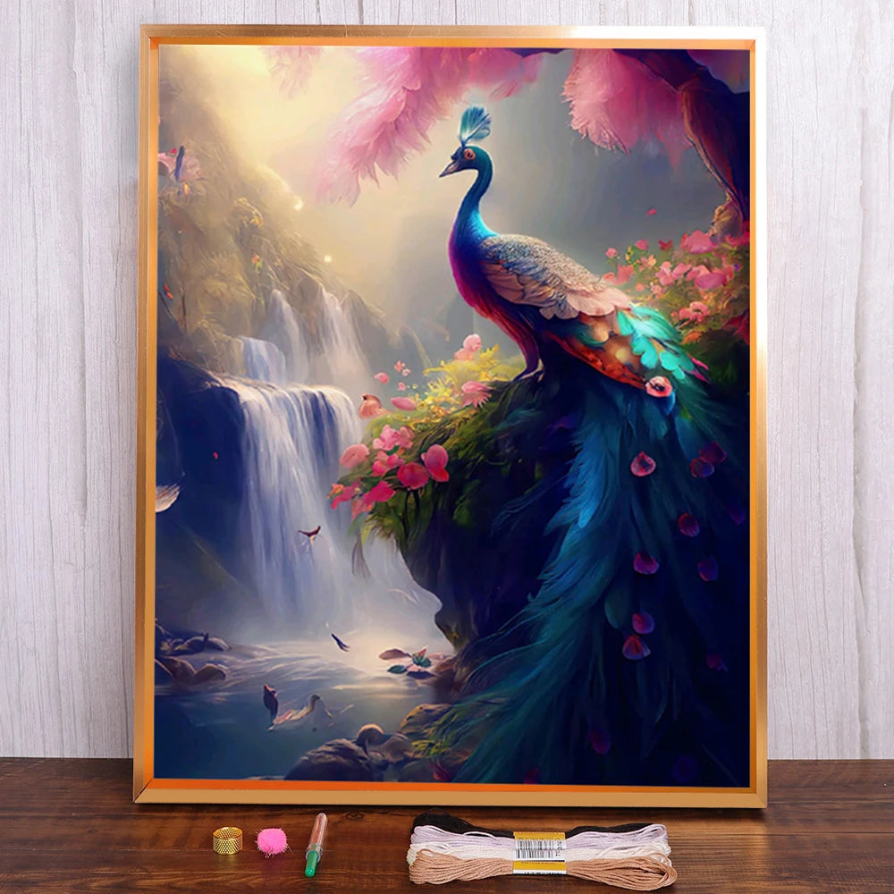 Peacock Cross Stitch Kit