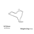 My Shape United States Map Pendent for Bracelet Necklace