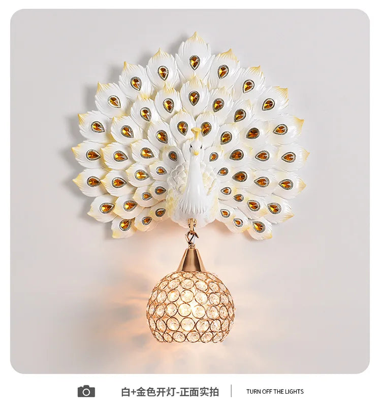 Creative Peacock Wall Lamp