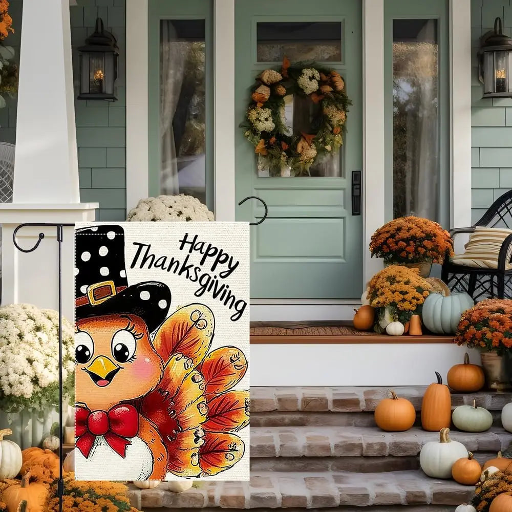 Happy Thanksgiving Garden Flag