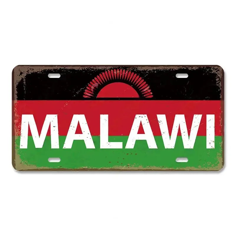 Myanmar Flag Aluminum Sign – Vintage Wall Decor