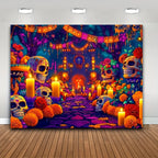 1 piece of polyester background fabric for the Day of the Dead, Mexico