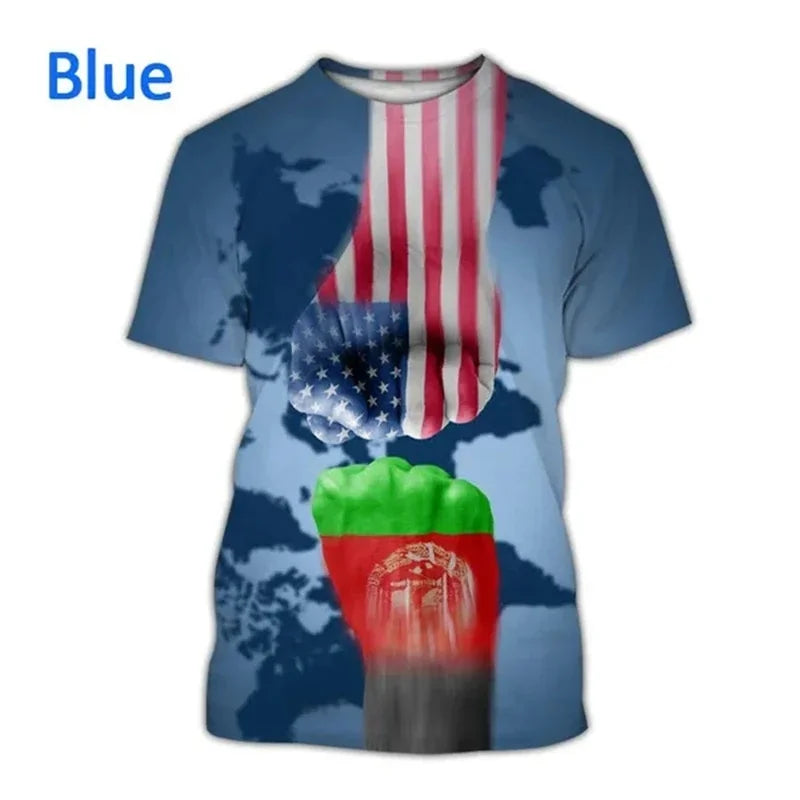 3D Print Afghanistan Flag T-Shirt