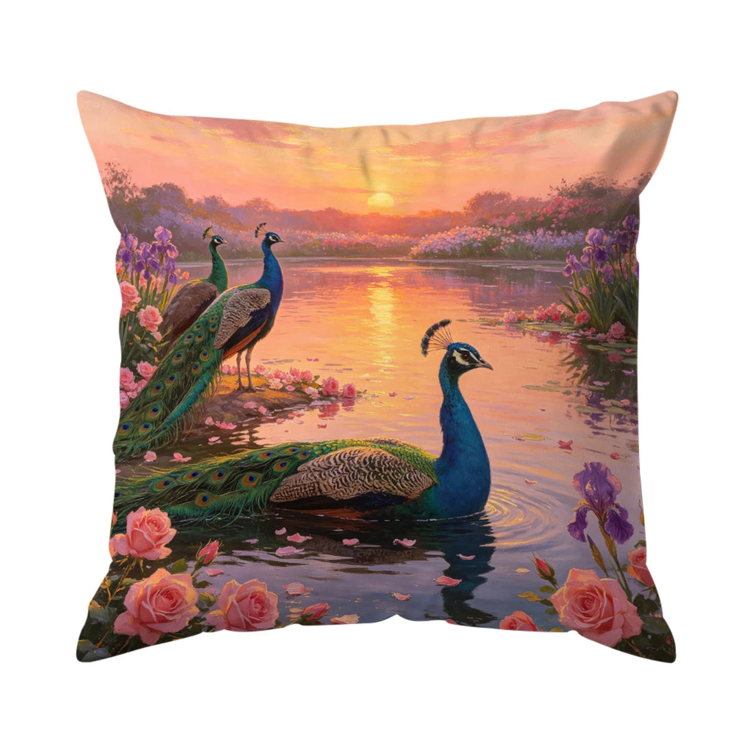 Peacock Pillowcase Decor