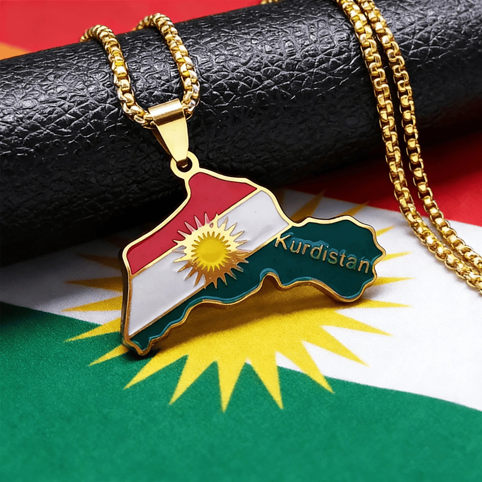 Kurdistan Region Map Necklace