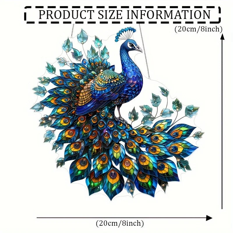 2D Peacock Sun Catcher
