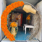 50Pcs Marigold Artificial Flowers for Day of The Dead, Diwali & Halloween Decor