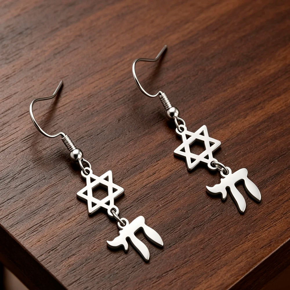 Star of David Chai Women Earrings