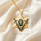 Lion Head Star Necklace