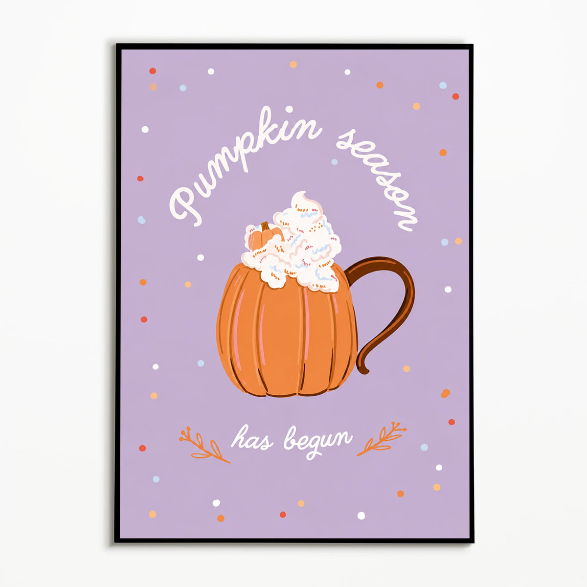 1PC Autumn Pumpkin Spice Latte Poster