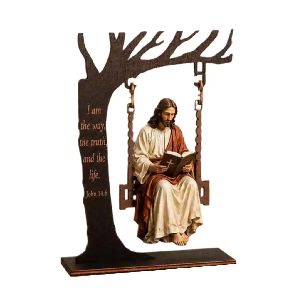 Jesus Reading Figurine Christian Home Decor