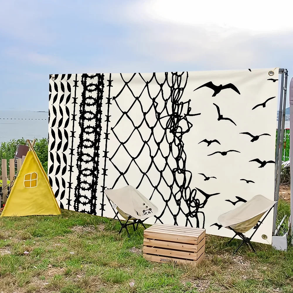 Art Keffiyeh Hanging Home Banner