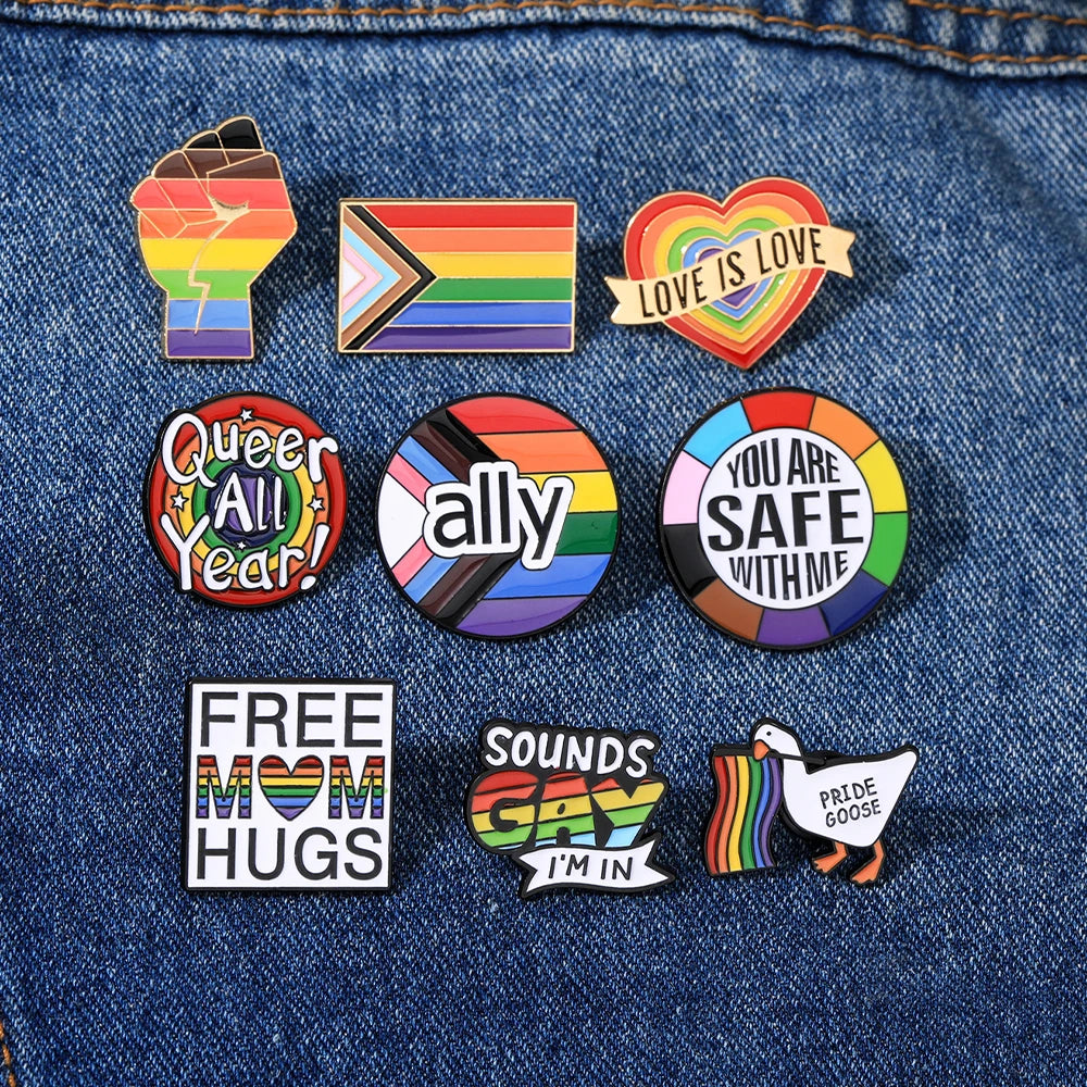 Rainbow Theme Design Love Enamel Brooches Pride To LGBTQ