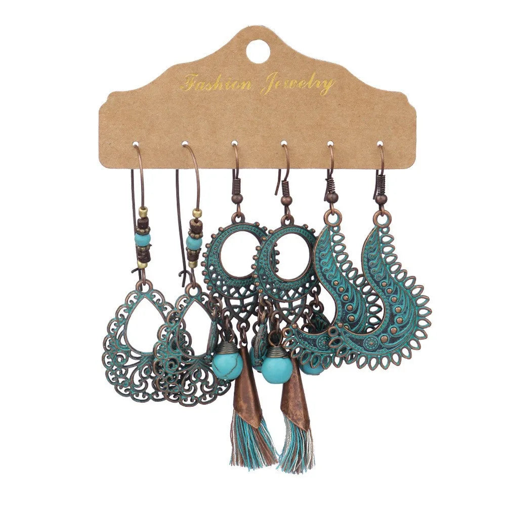 Vintage Ethnic Dangle Hanging Drop Earrings