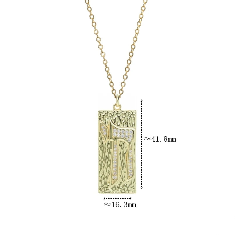 Hebrew Letter Chai Copper Pendant Necklace